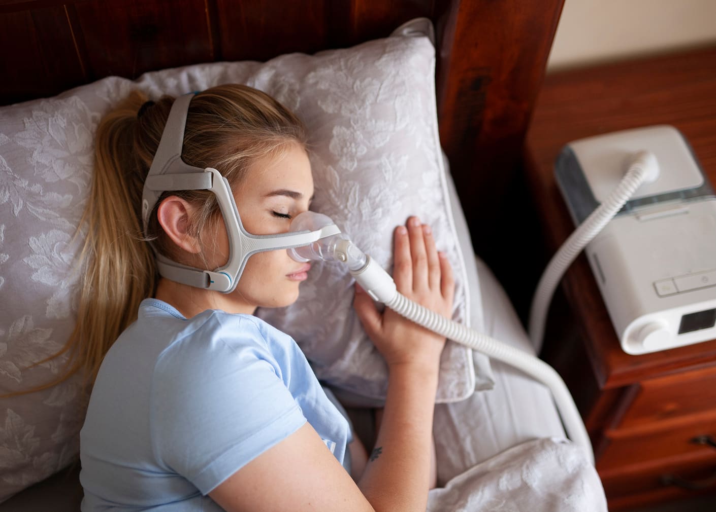 Sleep apnea treatment for restful, quiet sleep
